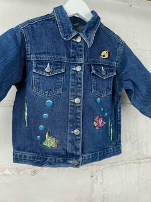 Veste en jean vintage à petit poisson 🐠
