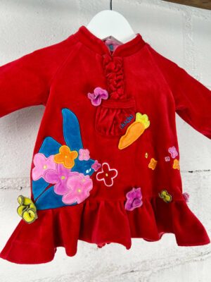 Robe Miss Dudu rouge 6 mois 2000’s